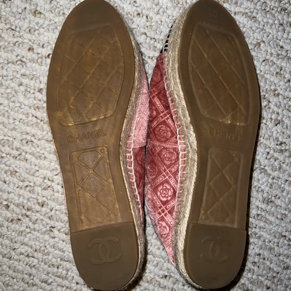 Chanel Pink Velvet Espadrilles - Picture 7 of 10
